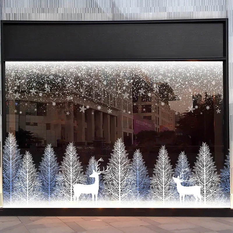 For Christmas Decoration Sticker Glass Sticker, Window Shop Atmosphere Sticker