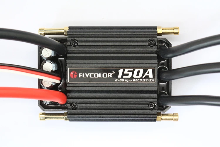 Flycolor ESC Geschwindigkeitsregler 150A 120A 90A 70A 50A Bürstenloser ESC mit 2-6S Lipo BEC 5,5V/5A für RC-Boote F21267/71F – Detail 11