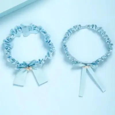 

2Pcs Wedding Garter Belt Bride Leg Ornament Chic Elegant Prom Anniversary Engagement Decorative Pearl Bridal Accessory