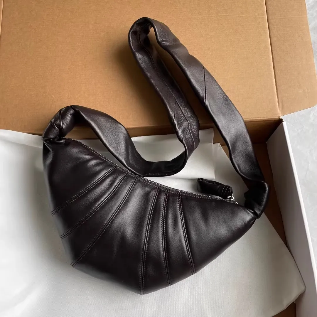 

2026 New Model Lambskin Croissant Bag for Women, Crossbody Dumpling Bag, Half-Moon Bag, Commuter Shoulder Bag, Niche Crossbody Bag
