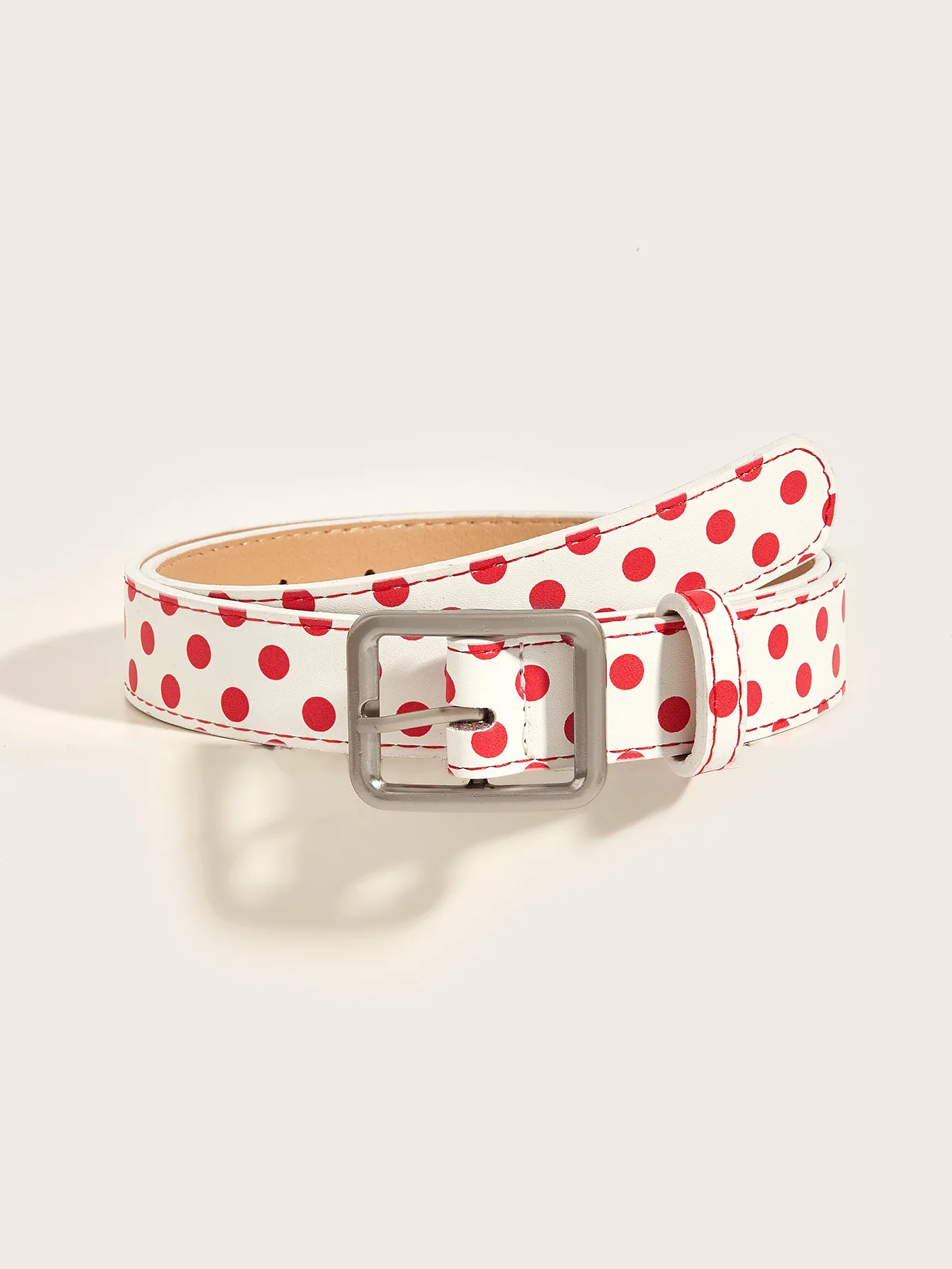Trendige Vintage Polka Dot Damengürtel Y2K Mädchen Dornschließen-Gürtel Taillengürtel Jeansgürtel PU-Leder Taillenriemen Geschenk – Detail 10