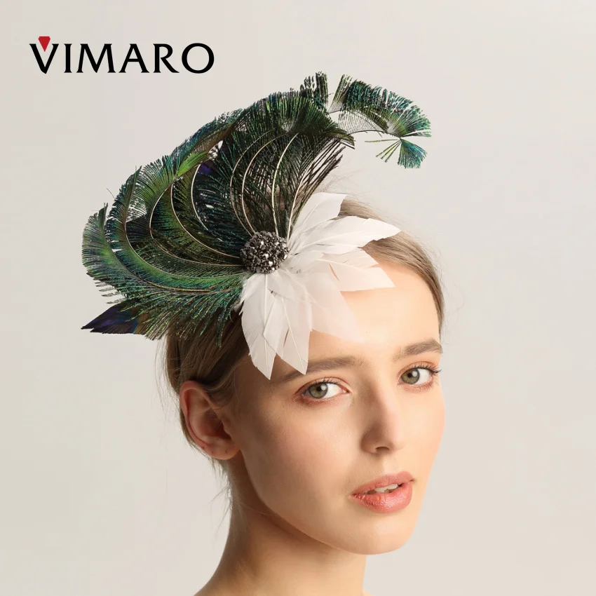 VIMARO – chapeaux paon pour femmes, élégants et fascinants, pour mariage et église