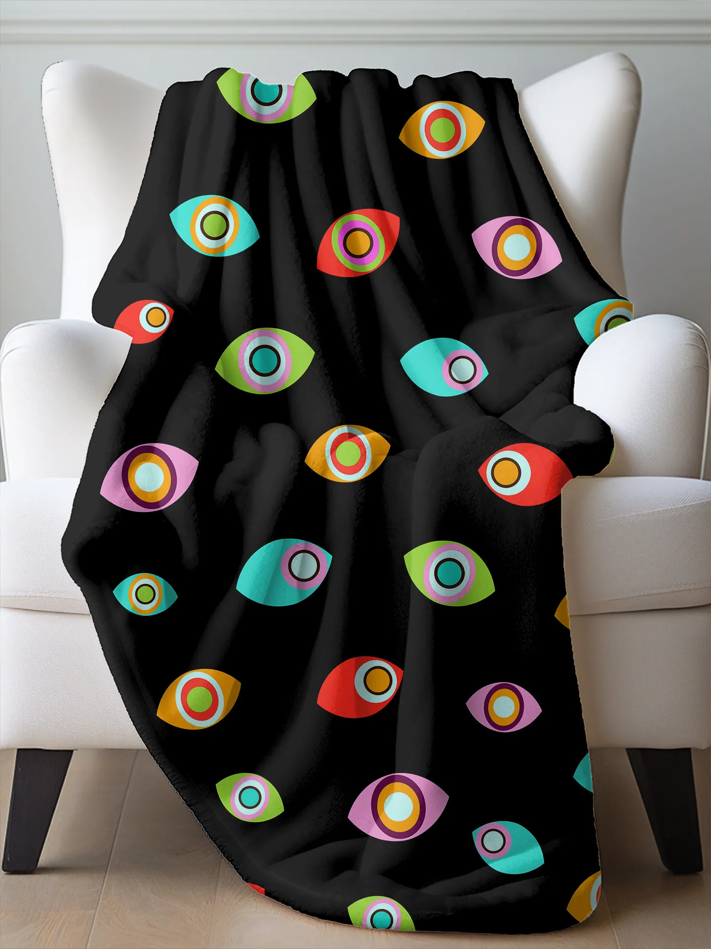 Abstract Eyes Blanket Fantastic Circus Flannel Blanket Bedroom Sofa Air Conditioning Blanket Nap Shawl Blanket