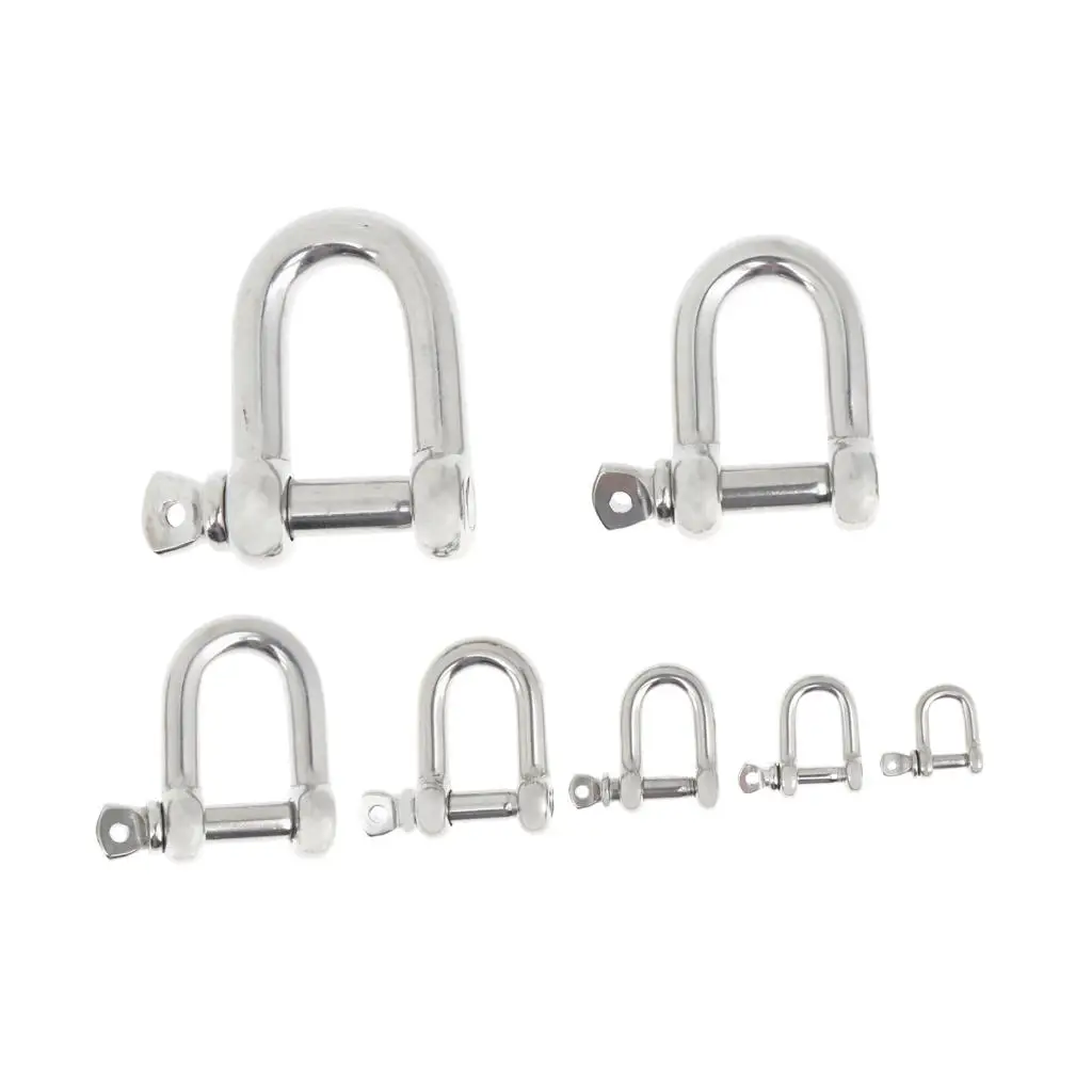 Stainless Steel D-Shackle Chain Shackle Rigging Fastener -M8