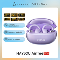 HAYLOU AirFree Ear Clip Earphones Bluetooth 5.4 Wireless Earbuds AI Noise Reduction TWS Sports Headphones with Smart LED Display