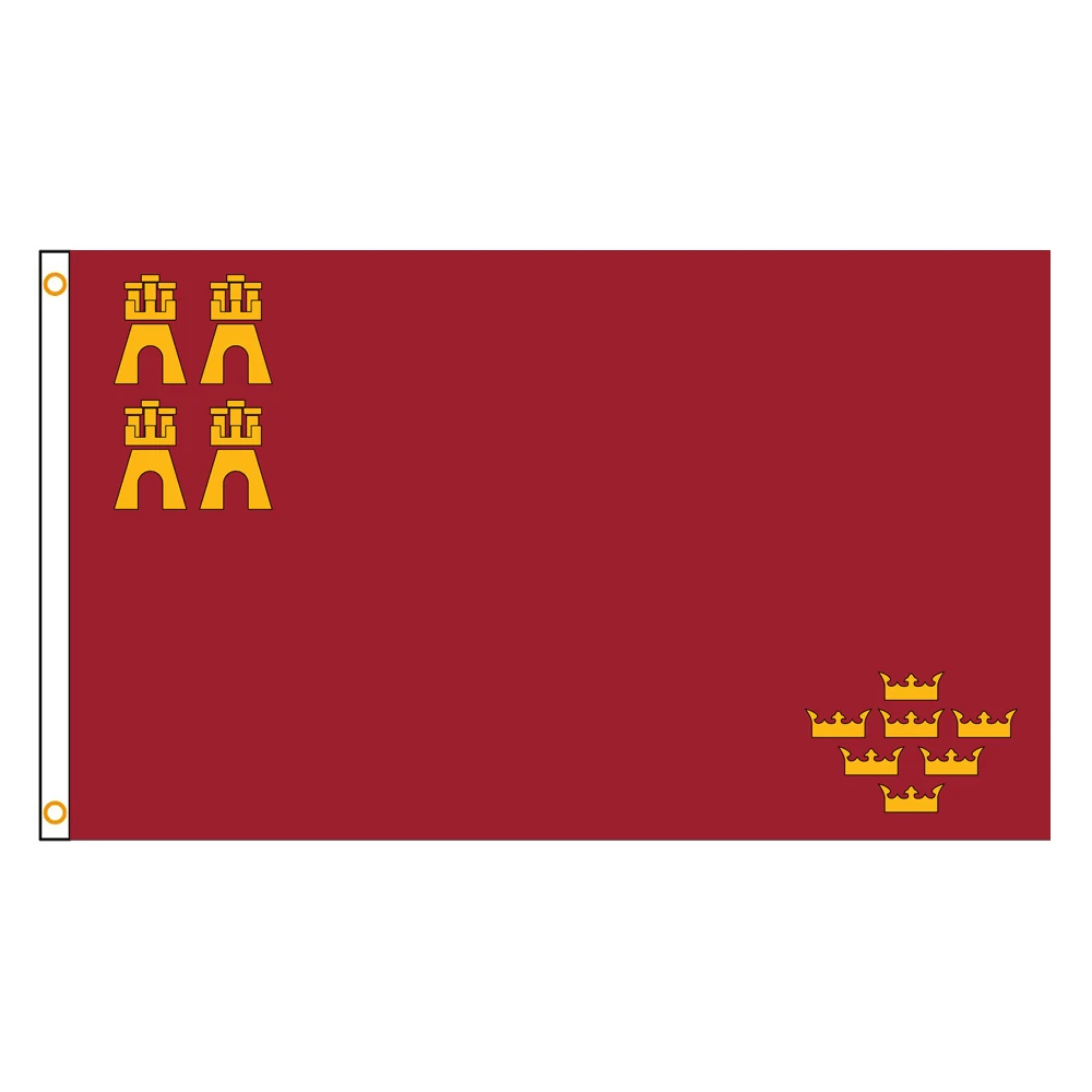 60×90 90x150 120×180CM Murcia Emblem Flag Polyester Printed Banner Autonomous communities of Spain Tapestry For Decor