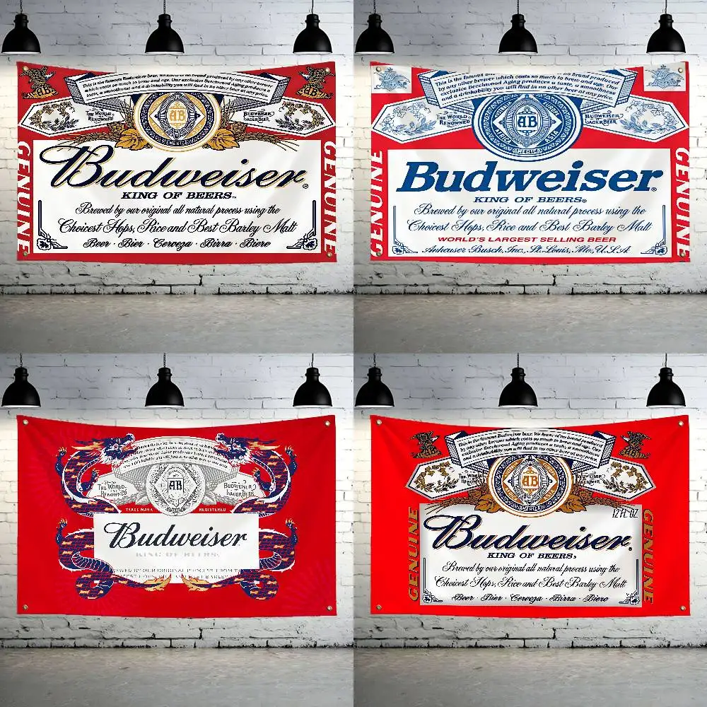 Banderas con diseño de tentáculos de Budweiser, tapicería para garaje, decoración para exteriores, dormitorio