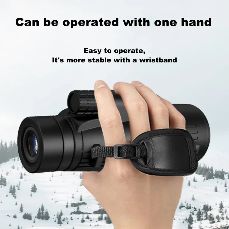 12x50 Powerful Monocular Telescope Portable Binoculars Long Range Telescope Hunting Camping With Tripod Phone Clip