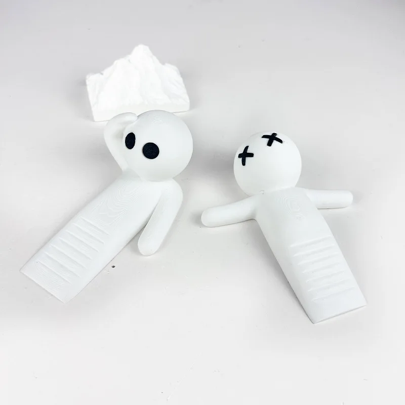 Cute Little Character Shaped Door Stopper, Household Windproof and Anti-collision Door Wedge, 3D Printed Door Door Stabilizer
