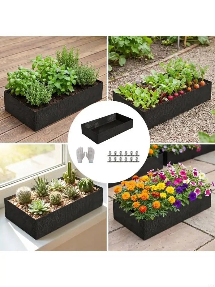 Garden Liner Set With 12 Strong Clips For 4X2 Feet Raised Bed With Clips Elevated Planting Bed And Greenhouses X3UC