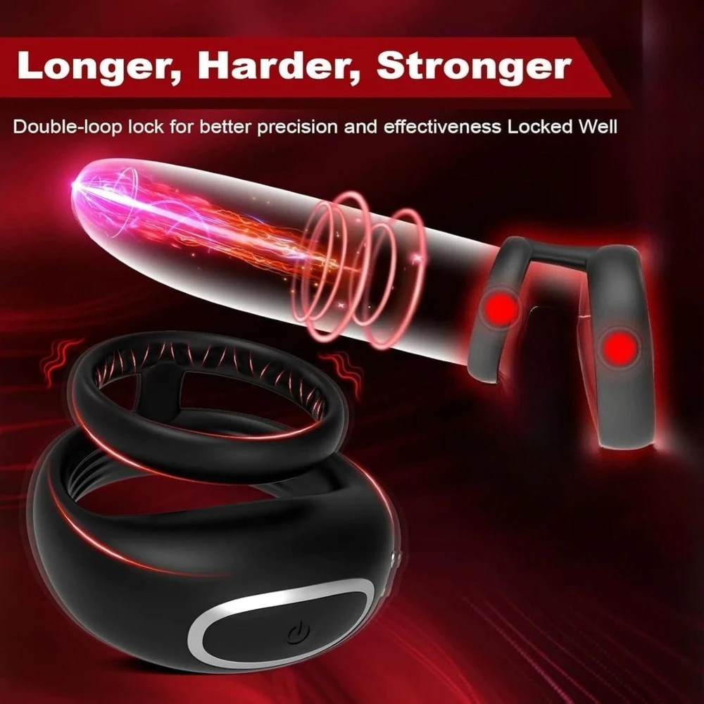 Bluetooth Cockring Vibrators For Men Penis Ring Cock Strapon Lock Medical Delay Exerciser Women Clit Anal Stimulator Sex Toys 18