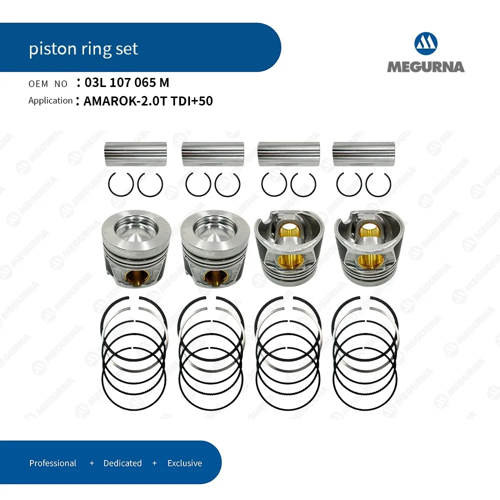 

4pcs Piston & Rings Kit +0.5mm 03L107065M for VW AMAROK Beetle Eos Golf Jetta Passat Tiguan 2.0T TDI Engine Parts Pistons Rings