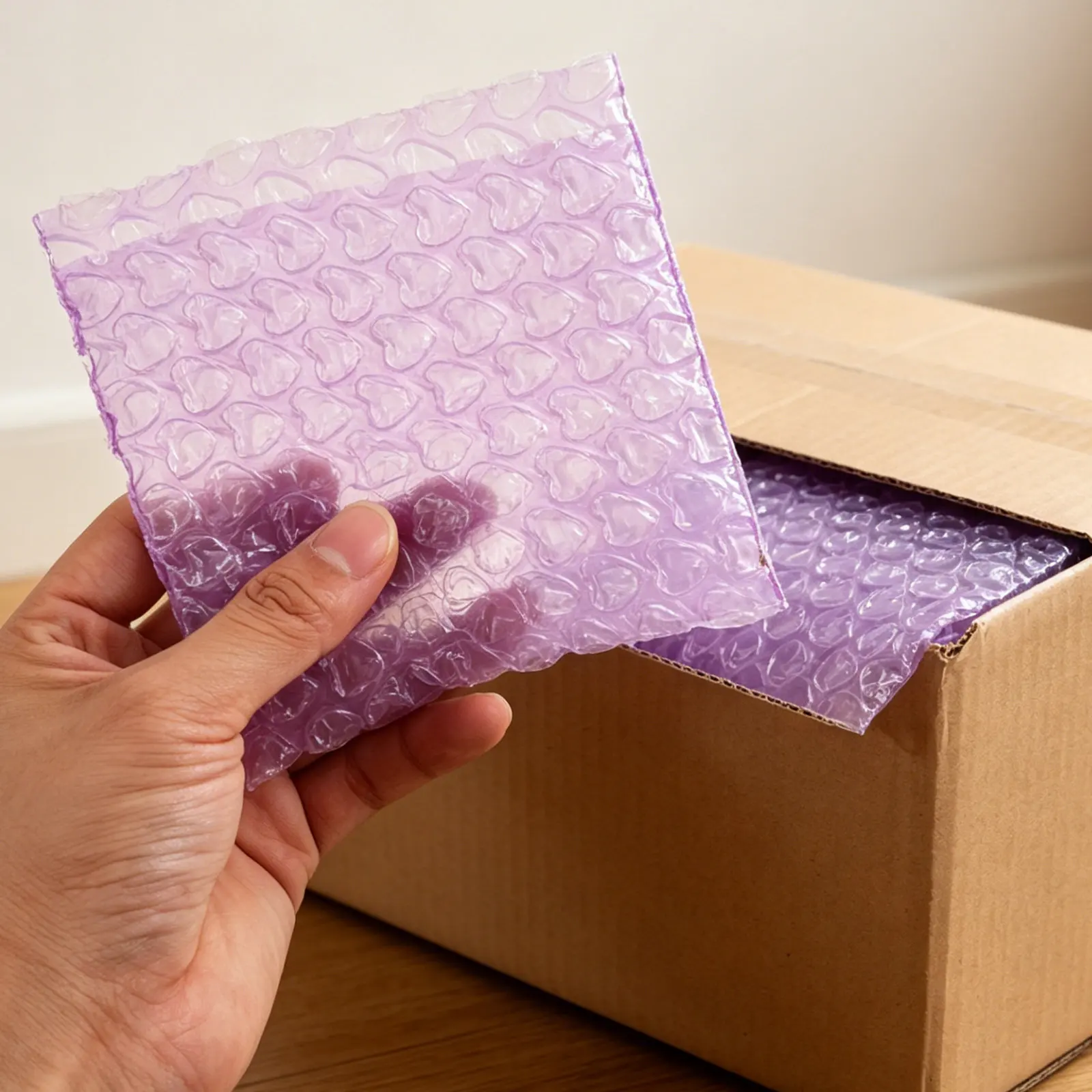 

50Pcs Heart Shaped Bubble Mailers Thickened Padded Packaging Envelopes Flat Surface Shockproof Protective Bags for Shipping