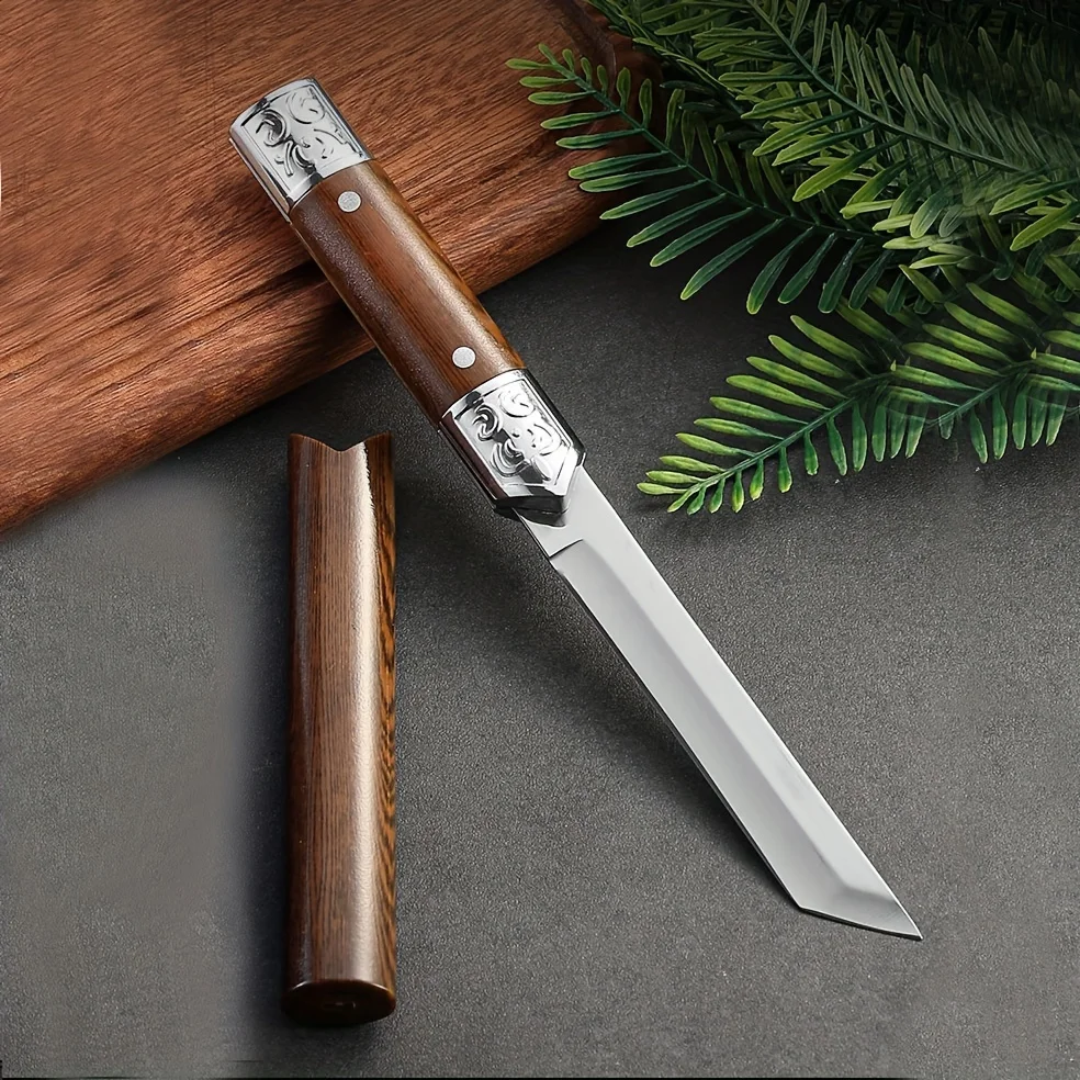 Premium Carved Professional Stainless Steel Outdoor Knife, Meat Cutter, Fruit Peeler, Mini Utility Knife, Portable Knife image 3