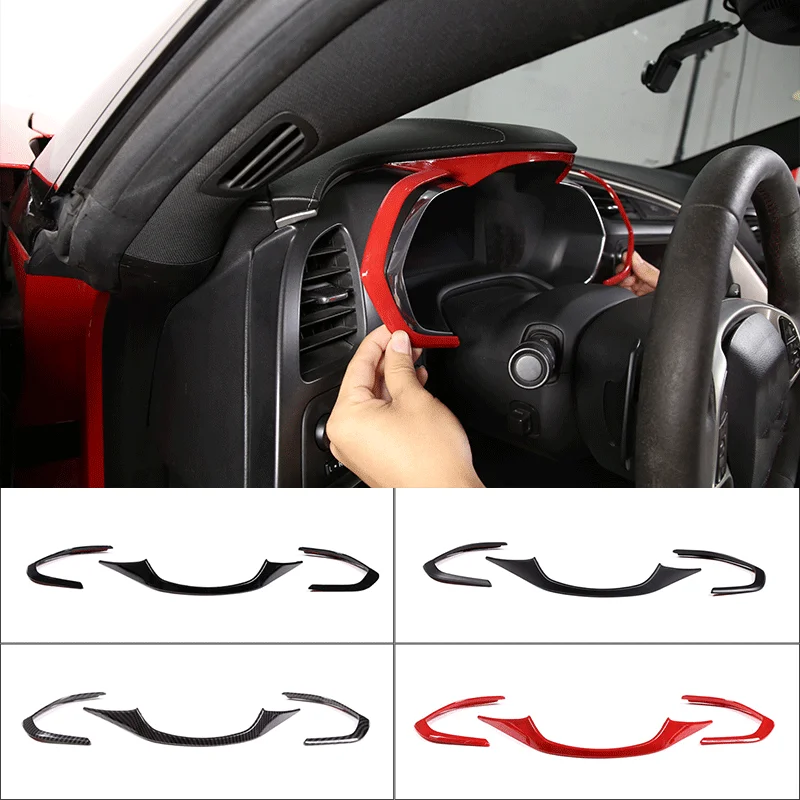 For 2014-2019 Chevrolet Corvette C7 ABS car styling car dashboard trim strip sticker car modification protection accessories