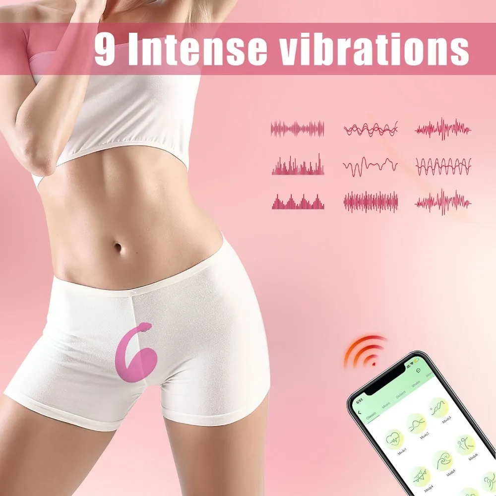 Wearable Vibrating Jumping Egg APP Remote Control Female Masturbation Sex Toys 9  Frequency G-Spot Clitoris Stimulator Massager