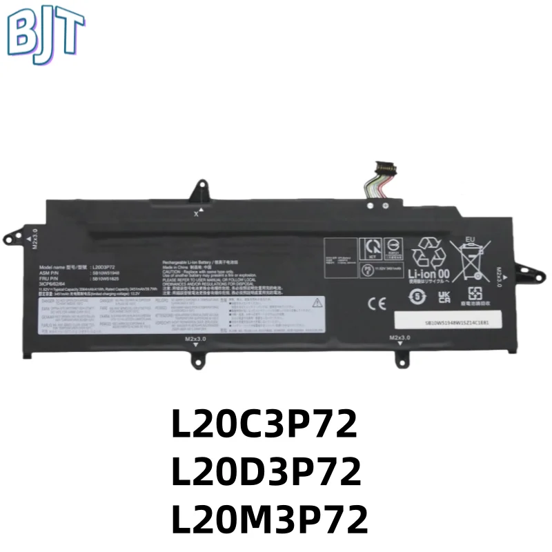 

New 11.52V 41Wh 3Cell L20C3P72 L20D3P72 L20M3P72 Battery Laptop for Lenovo ThinkPad X13 Gen 2 SB10W51960 5B10W51824 SB10W51948