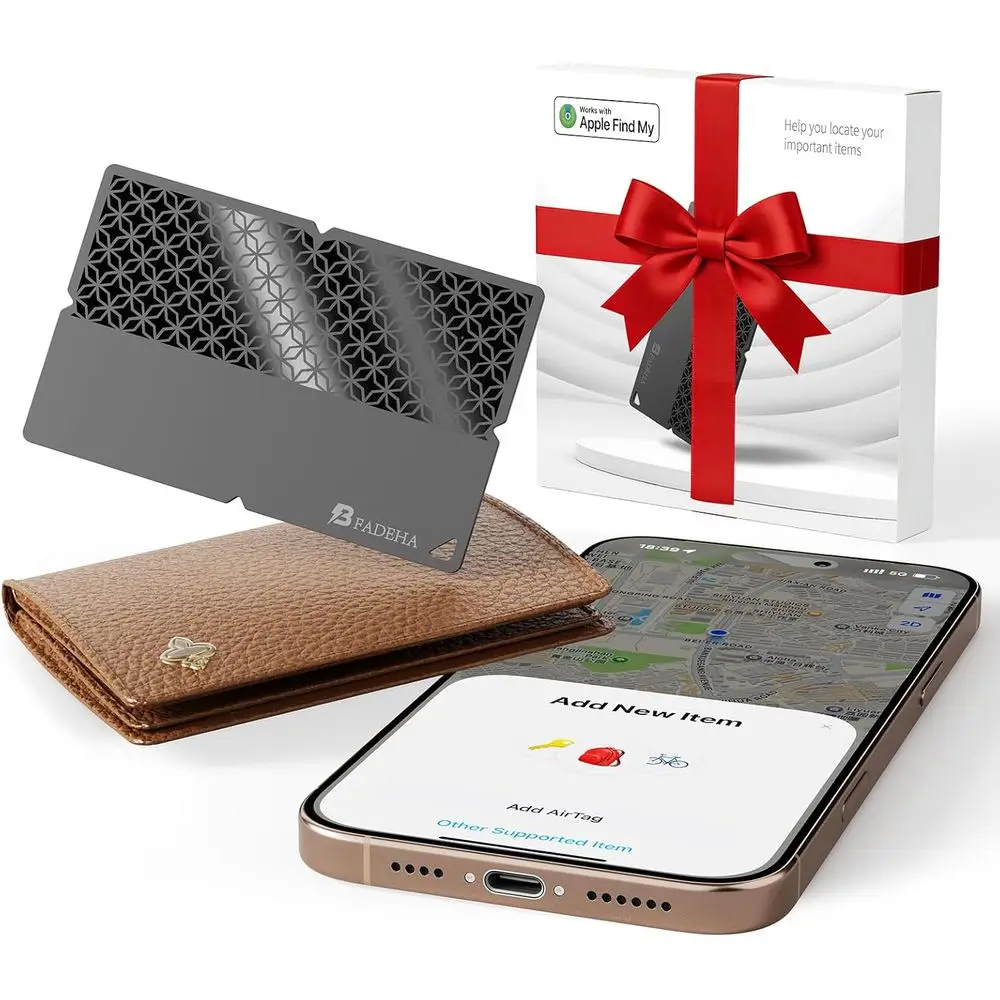 

2025 [Apple MFi Certified] (iOS Only) Bluetooth Tracker Smart Card for Apple Find My iPhone Wallet GPS Tracker, 5-10 Years Stayi