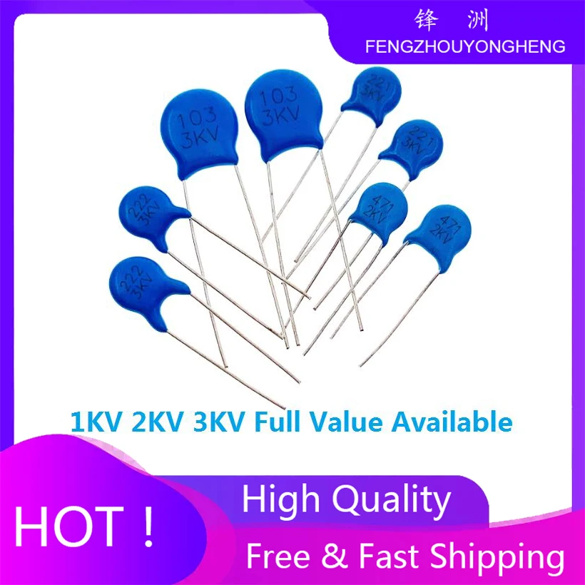 20PCS/LOT 1000V High Voltage Ceramic Capacitor Capacitance 1KV 472 4.7NF/103 10NF/104 100NF