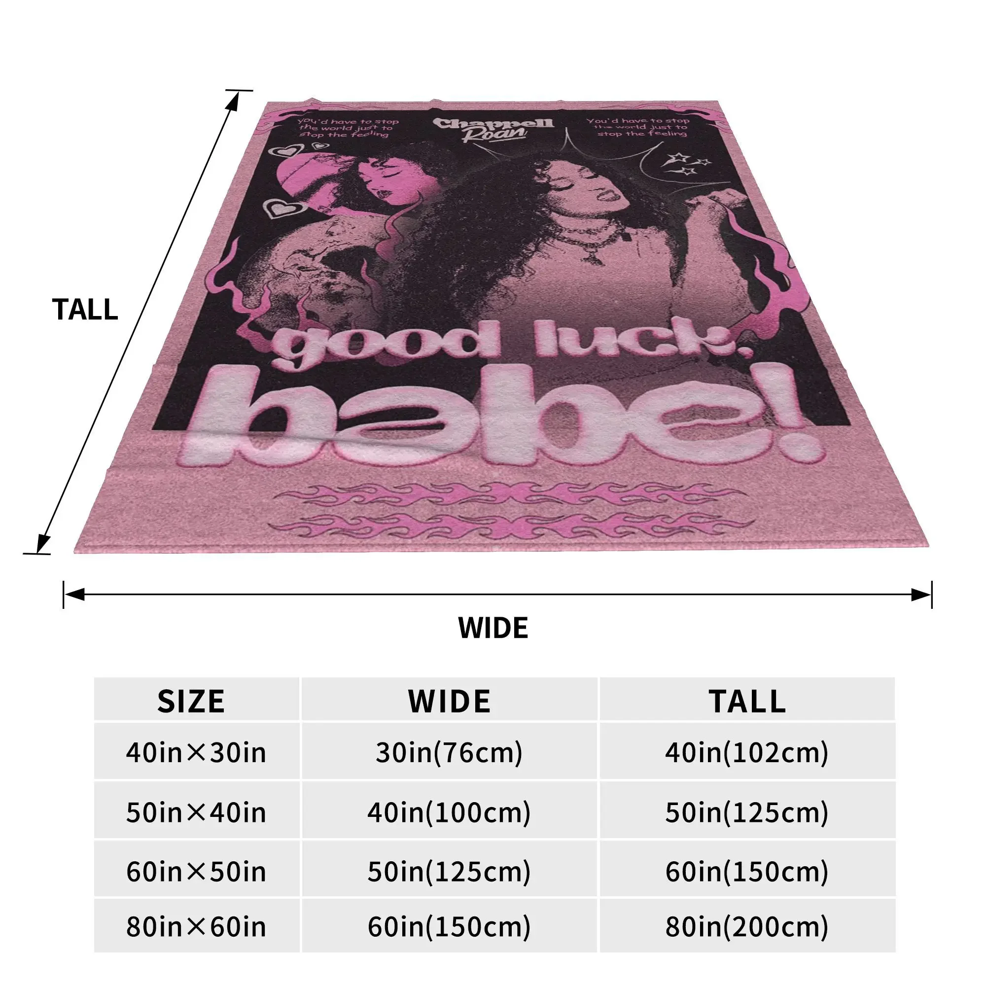 Chappell Roan Good Luck Babe 2024 New Song Blanket Flannel Sofa Throw Blanket for Sofa Bedding Office Throws Bedspread Quilt