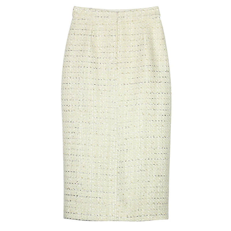 New Fashionable and Elegant Retro Celebrity High-End Temperament Design and Small Fragrance Style Slim Skirt