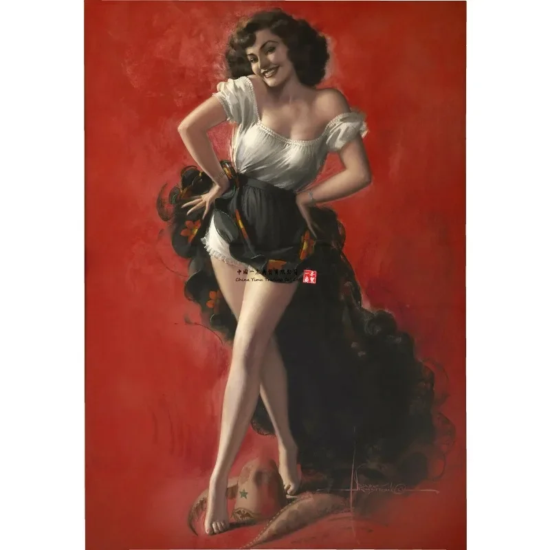 

vintage pin up nostalgia poster sticker Room Decoration Decal Cute Model Adult Sexy Decors for Trunk Laptop Guitar Skateboard