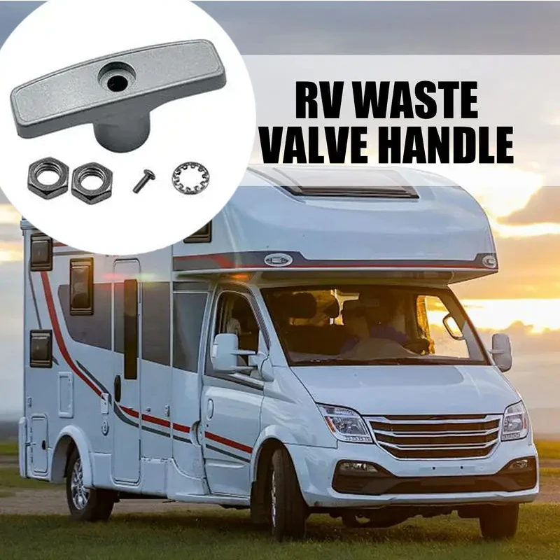 

1/2Pcs Compatible With RV Waste Valve Handle Handle Accessories Gray RV Waste Valve Handle Aluminum Alloy RV Dump Valve Handle