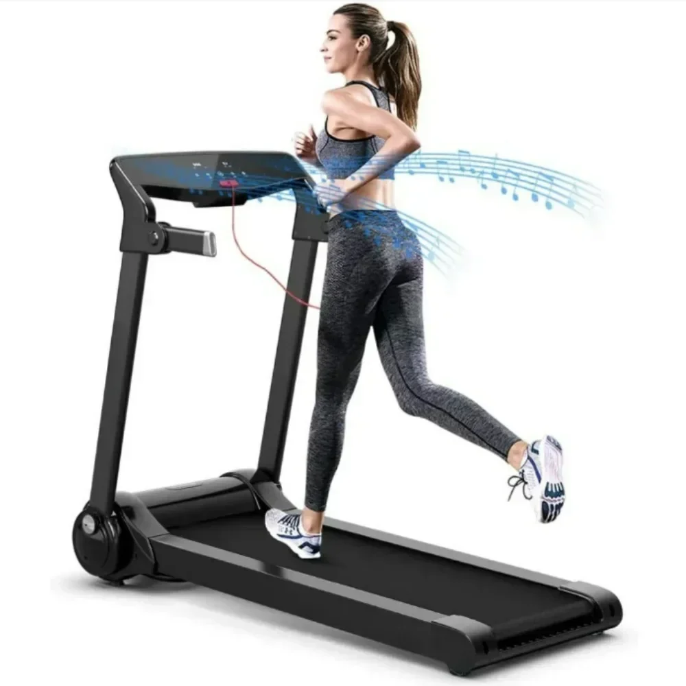 Topment Folding Treadmill, 3.0HP Electric Treadmill, APP Control, HD Digital Touch Screen, Retractable Device Holder and Speaker