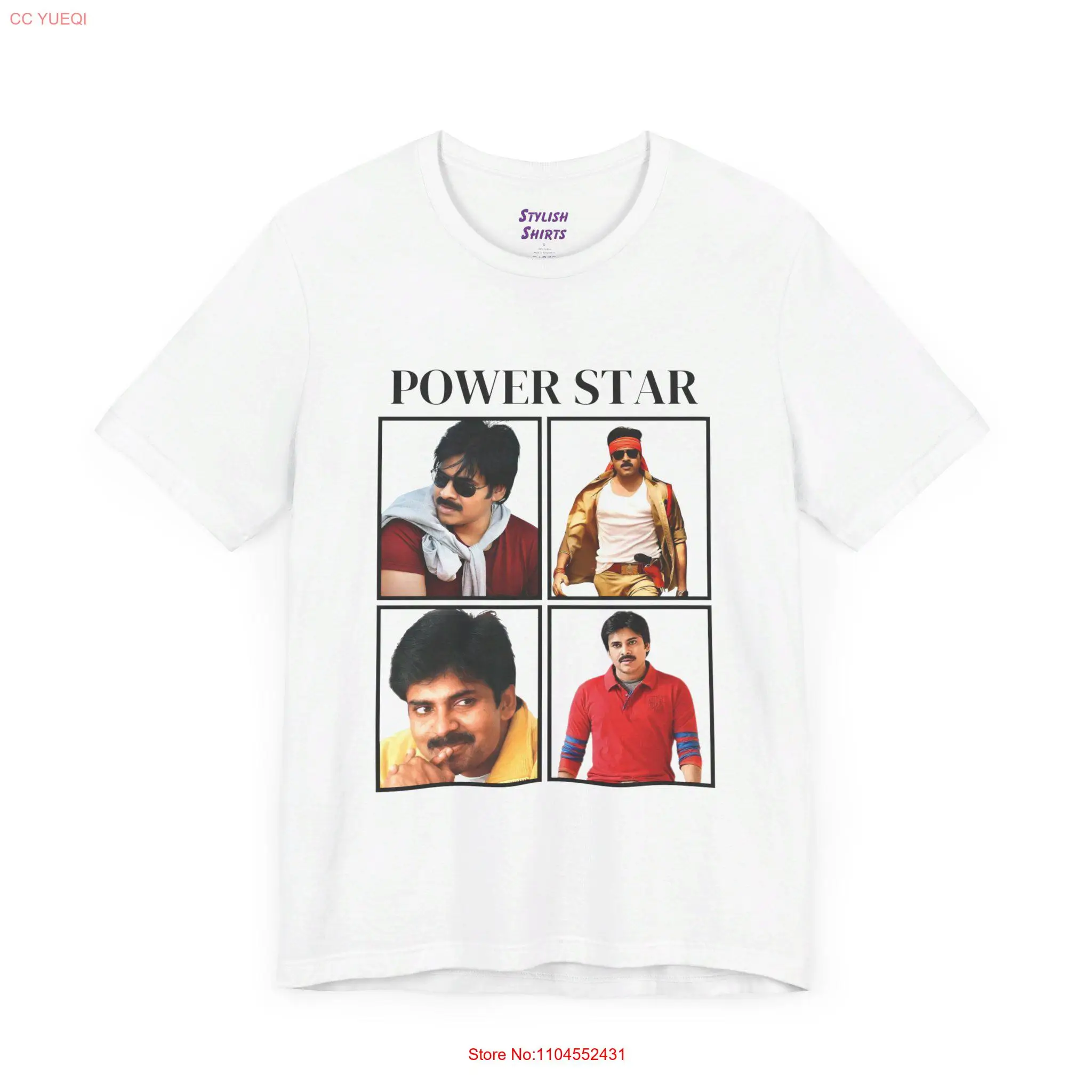 Power Star Pawan Kalyan Telugu Actor Fan T Shirt long or short sleeves