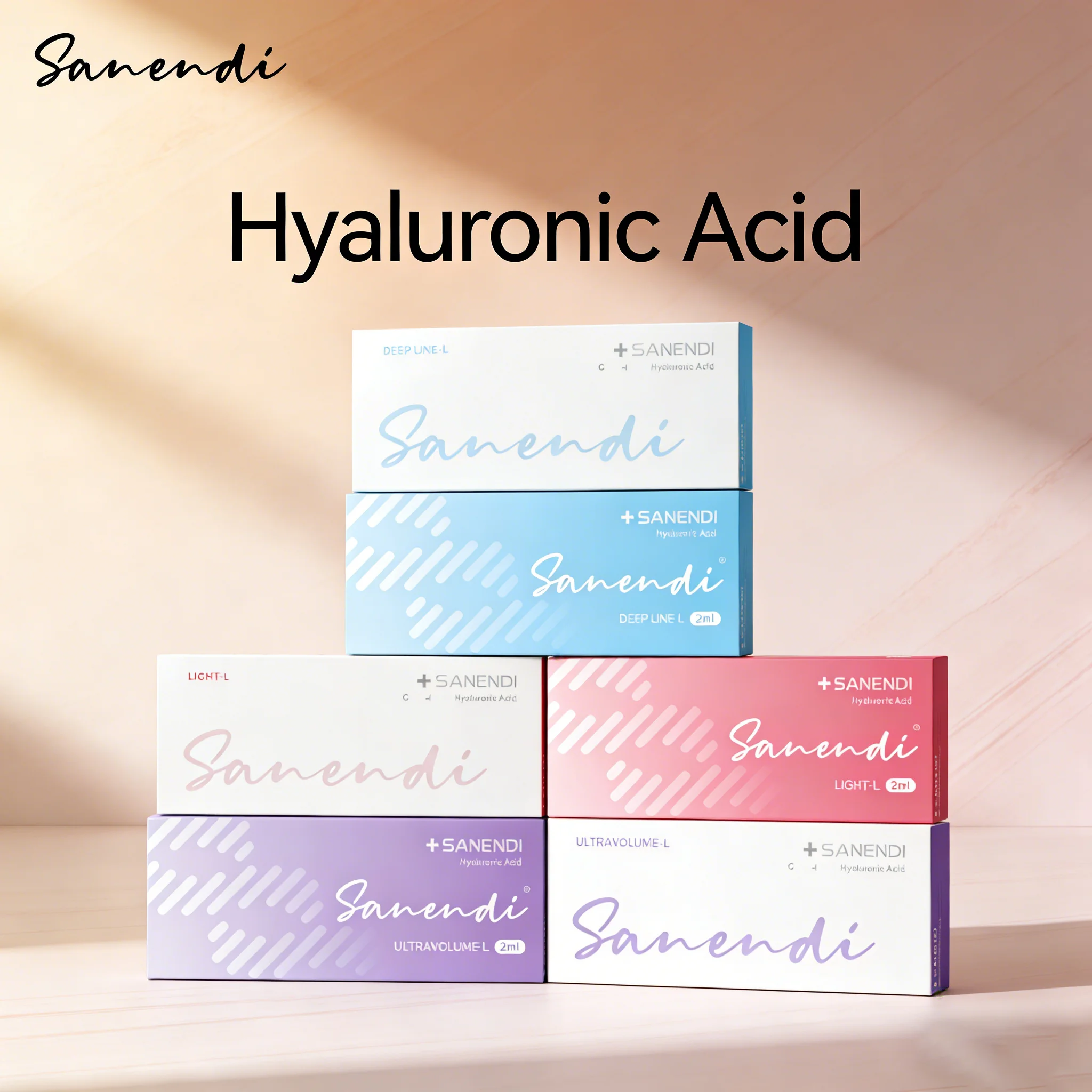 Ácido Hialurónico Sanendi para Rostro 1ml/2ml, Cuidado de la Piel, Complejo Multimolecular para Hidratación y Suavizado, HA, Cuidado de la Piel Coreano