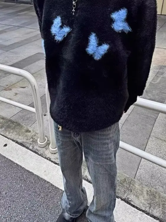 

K Свитер Camere с вышивкой, свободный крой, повседневный вязаный свитер Aosphere для мужчин, молодежный активный свитер Long Sve