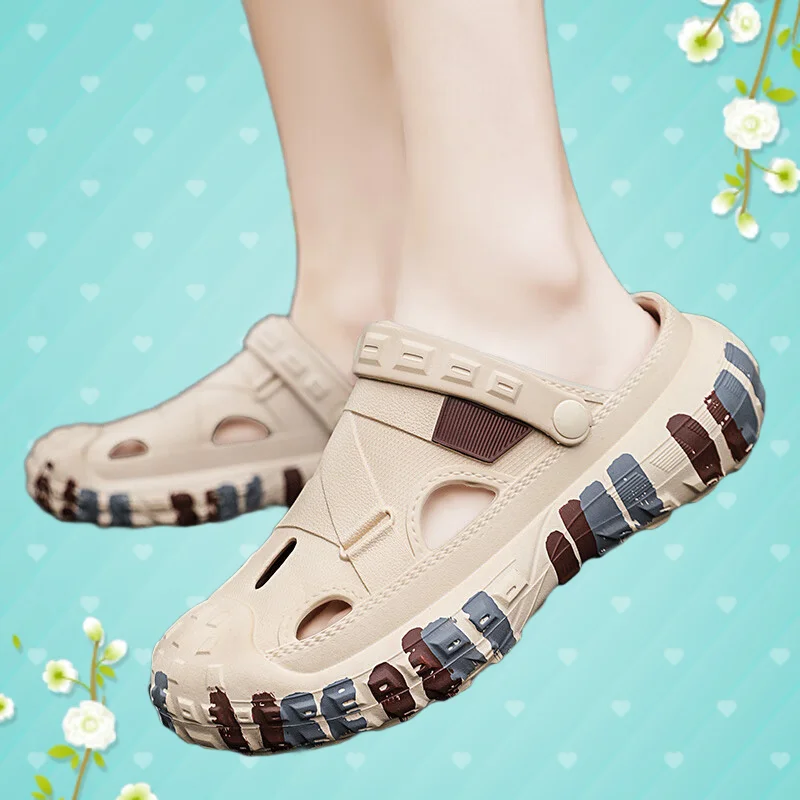 

Мужские тапочки из ЭВА, быстросохнущие, легкие, прочные, противоскользящие, подходят для пар летом, удобные в ванной комнате