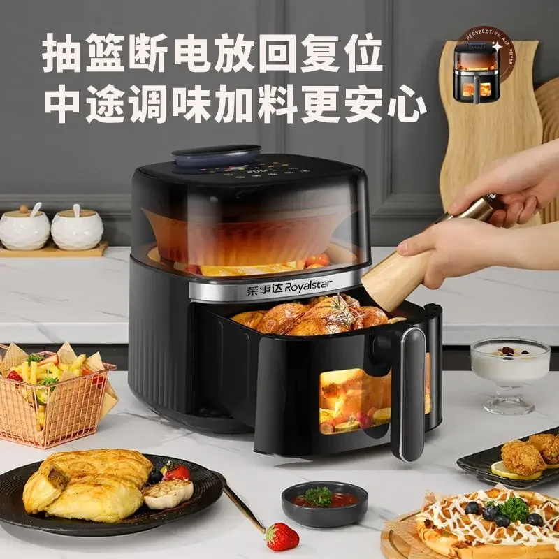 مقلاة هوائية منزلية بدون خبز بخاري قابل للطي، متعددة الوظائف، سعة كبيرة، خبز بخاري الكل في واحد، مقلاة كهربائية جديدة