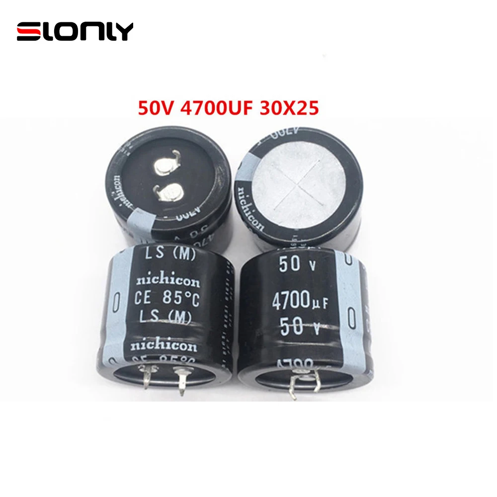 2pcs-14pcs Nichicon 50V 4700UF 30x25mm Pitch 10mm LS 4700UF 50V 85 ℃ Audio Fever Electrolytic Capacitors