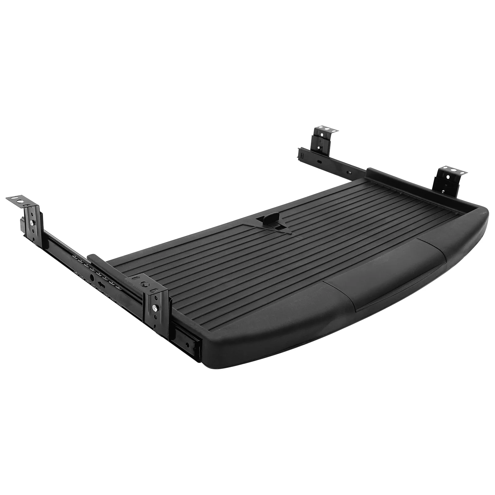 Under Desk Keyboard Tray Ergonomic Slide Out Platform for Computer Mouse and Keyboard Black