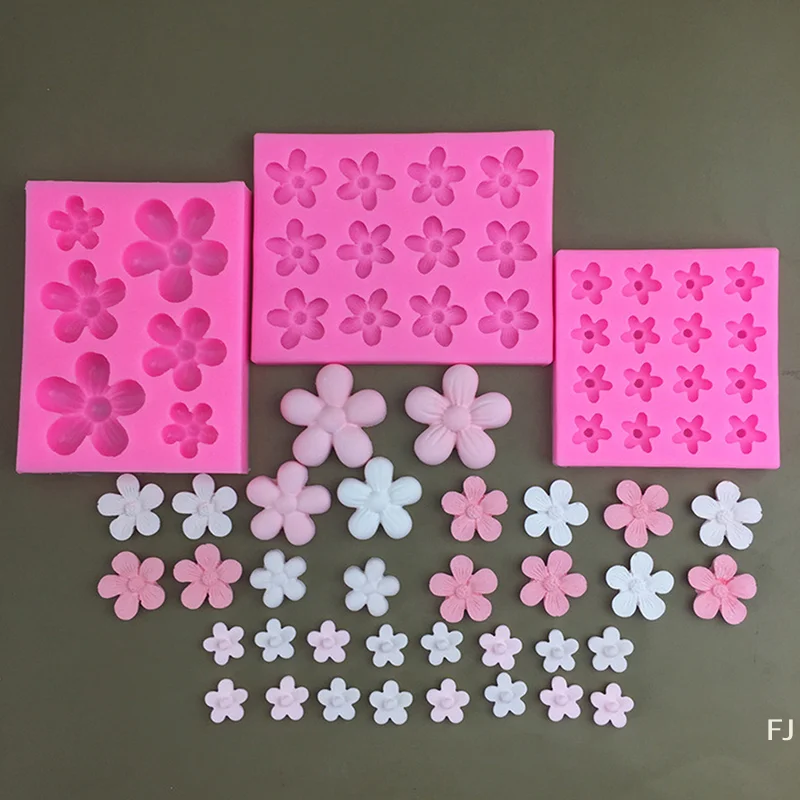 [YU]Flowers Cherry Blossoms Silicone Molds DIY Fondant Cake Decorating Tools Resin Clay Chocolate Moulds Kitchen Baking Mold