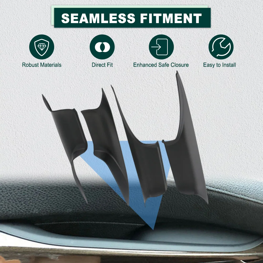 4 قطعة مقبض الباب الداخلي للسيارة غطاء الناقل السحب الجانب الأيسر/الأيمن لسيارات BMW 7 Series F01 F02 2008-2015 51419115501,51429151211 #1