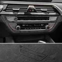For BMW G30 G32 G38 5Series 6GT Made of Alcantara Car Center Console CD Multimedia Panel Trim Frame Sticker Interior Accessories