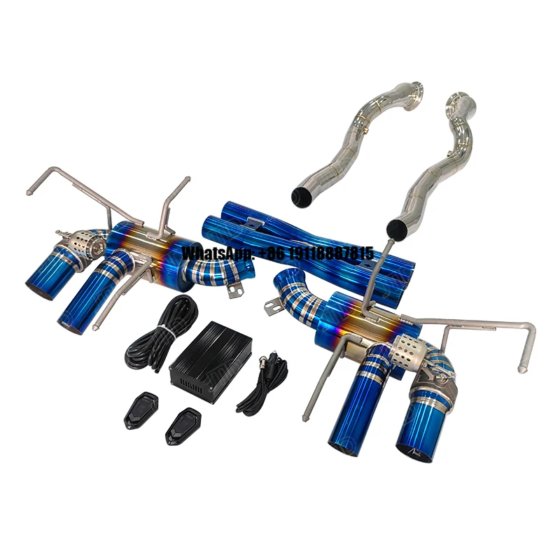 

JTLD Hot Sales Auto Exterior Accessories Full Exhaust Titanium Exhaust Polish Downpipe Kits with X Pipe for Ferrari 812 GTS