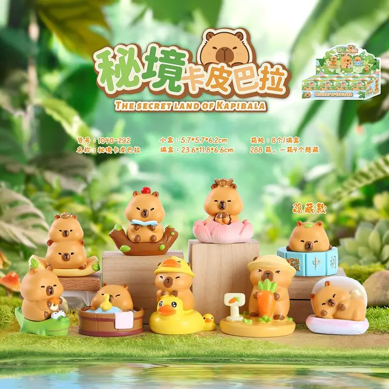 

Таинственная коробка-сюрприз Secret Realm: Капибара и Дельфин — Модные коллекционные фигурки, украшение для рабочего стола, подарок