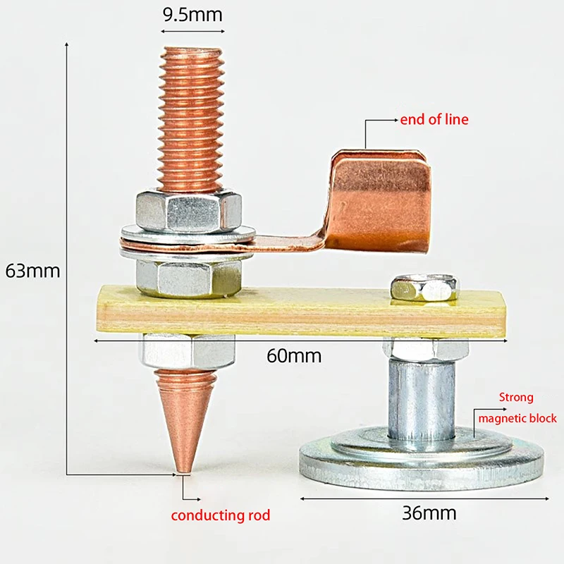 Magnetic Welding Ground Clamp with 90° Angle Holder - Strong 200kg Pull Force for Metal Sheet Fixturing