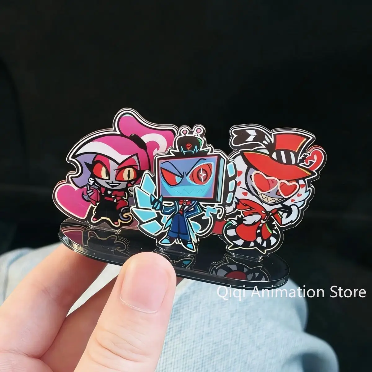 

Фигурки аниме-отеля Hazbin, милые акриловые подставки ‌ Модель держателя тарелки настольное украшение реквизит на день рождения