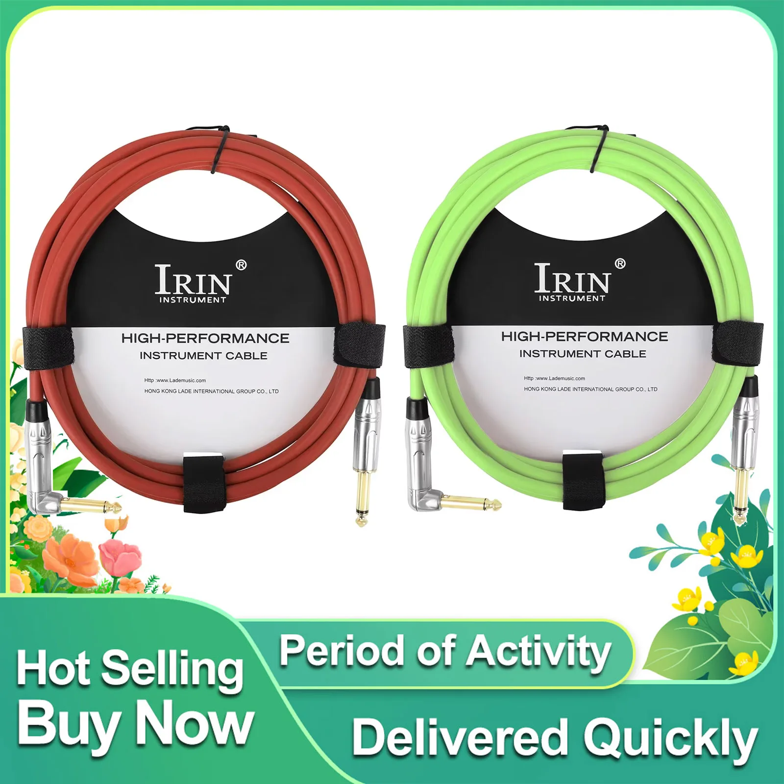 

IRIN гитарный аудиокабель, соединительный кабель, 3 м, медные кабели для гитарного усилителя, шнур AMP, аксессуары для электроакустической гитары