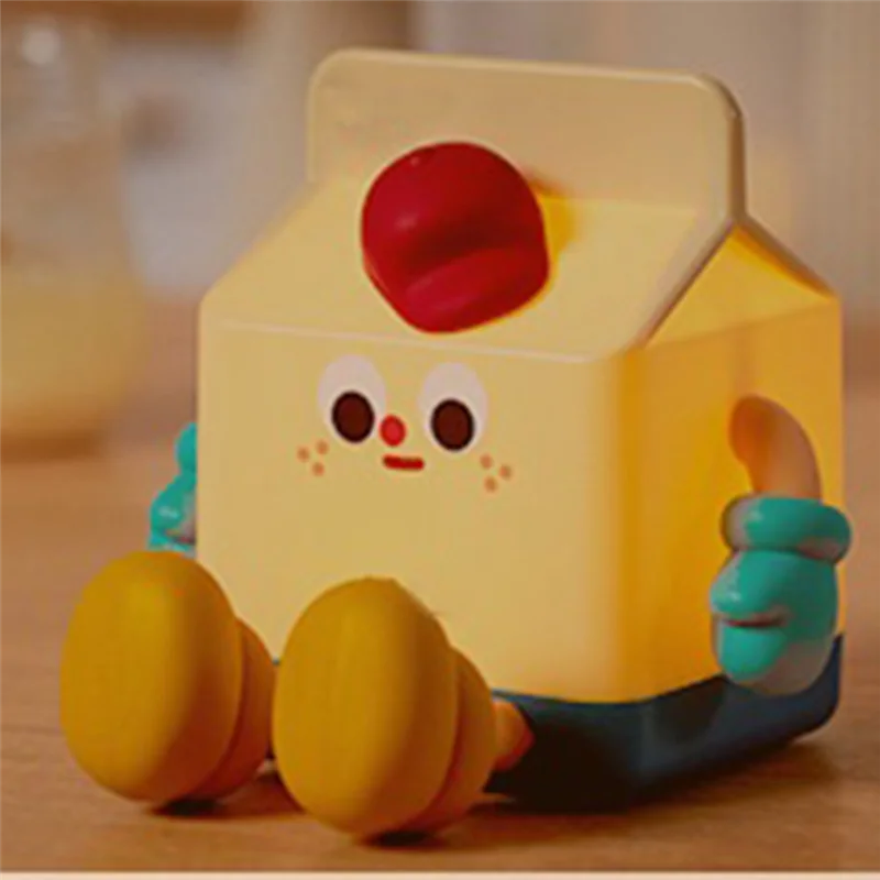 LICE-사랑스러운 밤 램프 침실을위한 LED 밤 램프 따뜻한 빛 우유 상자 디자인 선물과 부드러운 실리콘 터치 램프