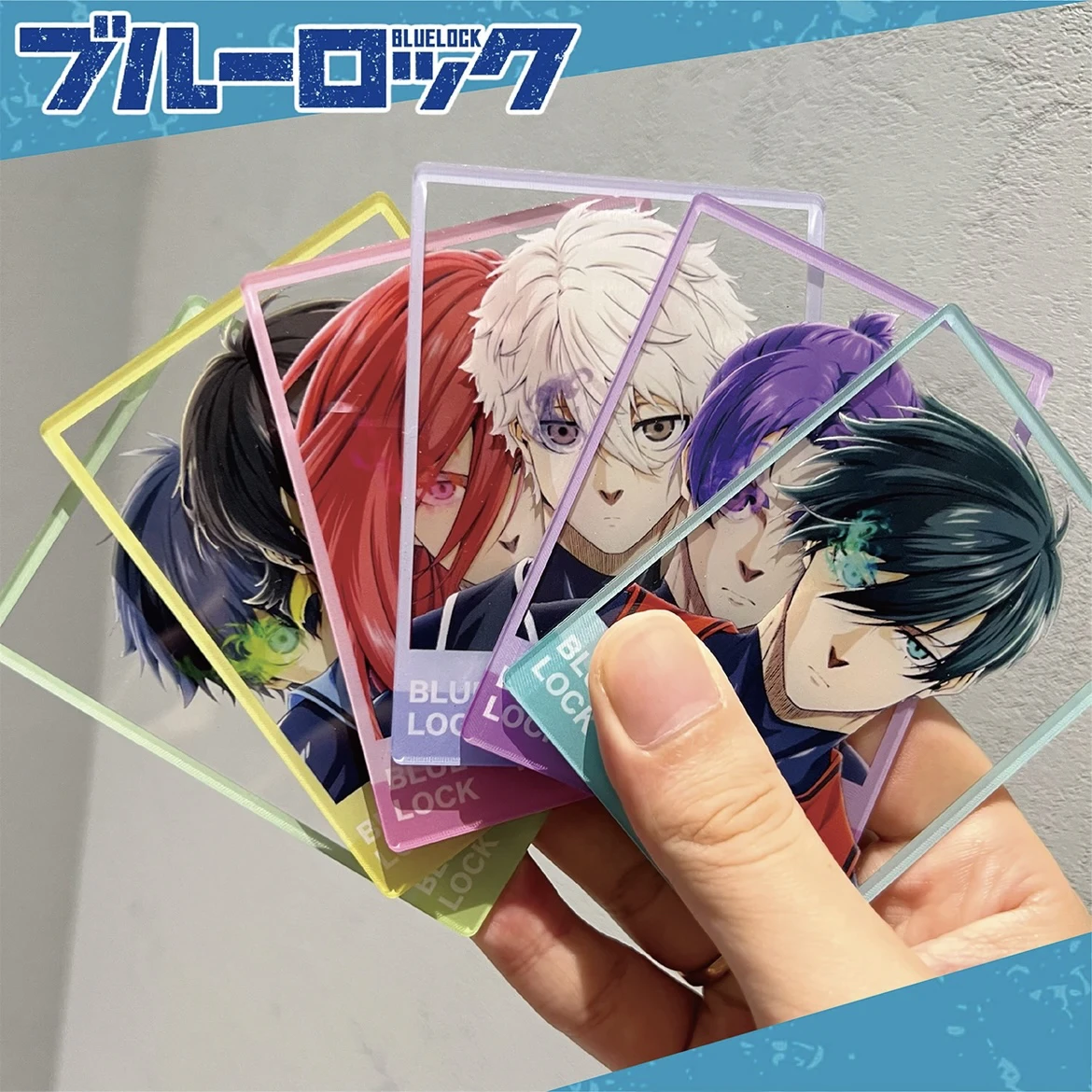 

Anime BLUE LOCK Chigiri Hyoma Isagi Yoichi Cosplay Acrylic Diaphanous Cards Cartoon Transparent Card Fiche Collection Xmas Gifts