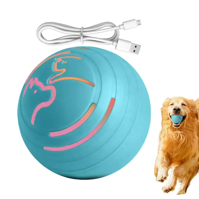 Cats Automatic Rolling Ball Pets Dogs Rolling Bouncing Toys Ball Bite Resistant Interactive Bouncing Power Pet Playing Chewing