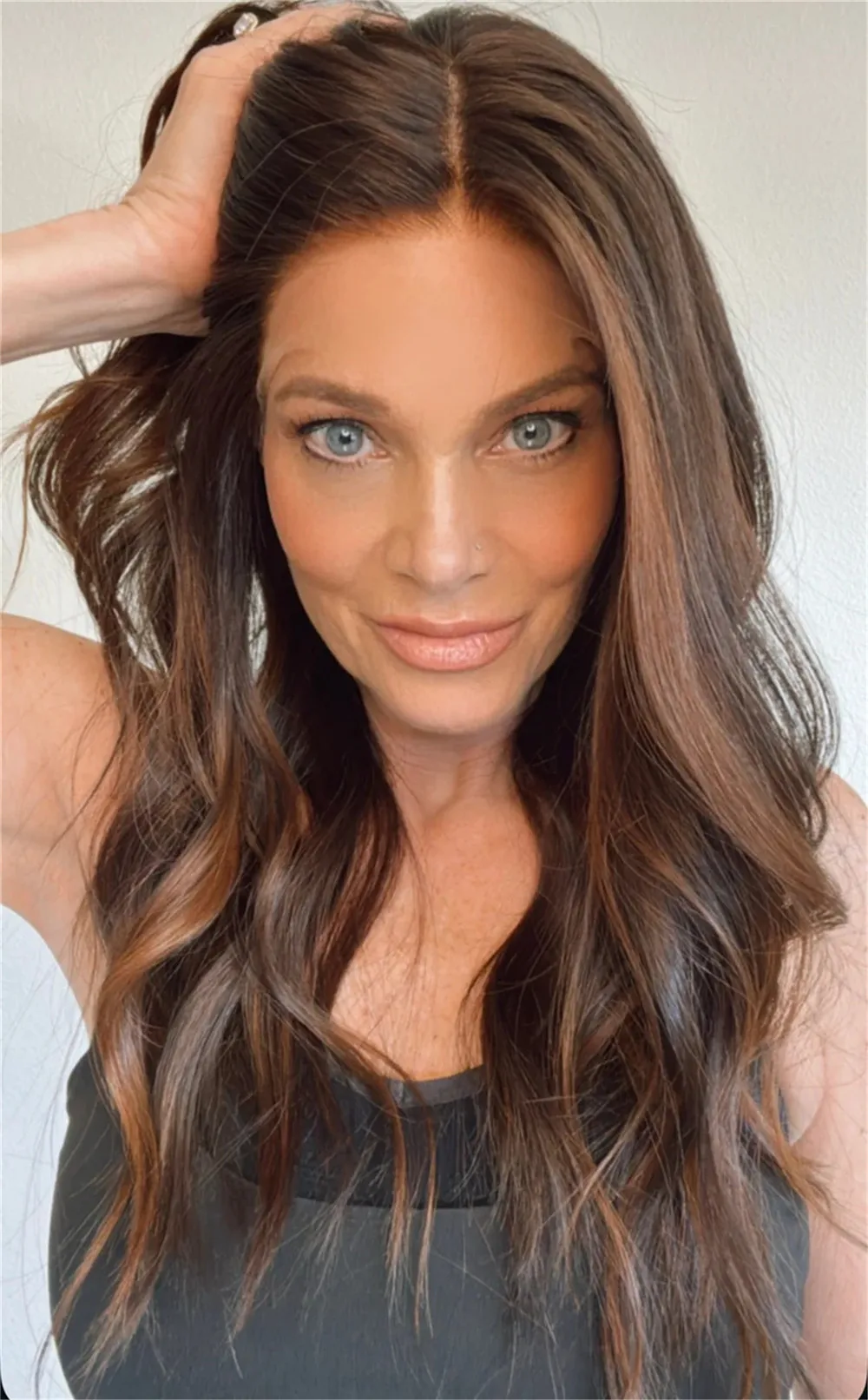 Long Hair 180% Density Premium Wig Loose Wave Brown Blonde Mix Color Wig With Dark Roots Heat Resistant Fiber Daily Use Top Sale