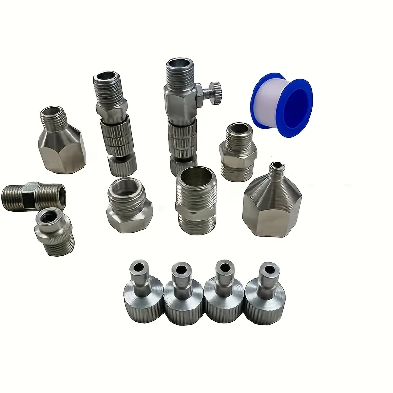 14-Piece Quick-Release Airbrush Adapter Set – Connectors for Airbrush Compressors and Hoses