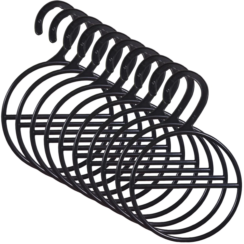 

10pcs Scarf Tie Belt Hanger Closet Storage Rack Organizer Display Stand for Belts Ties Scarves Household Clothes Racks Space