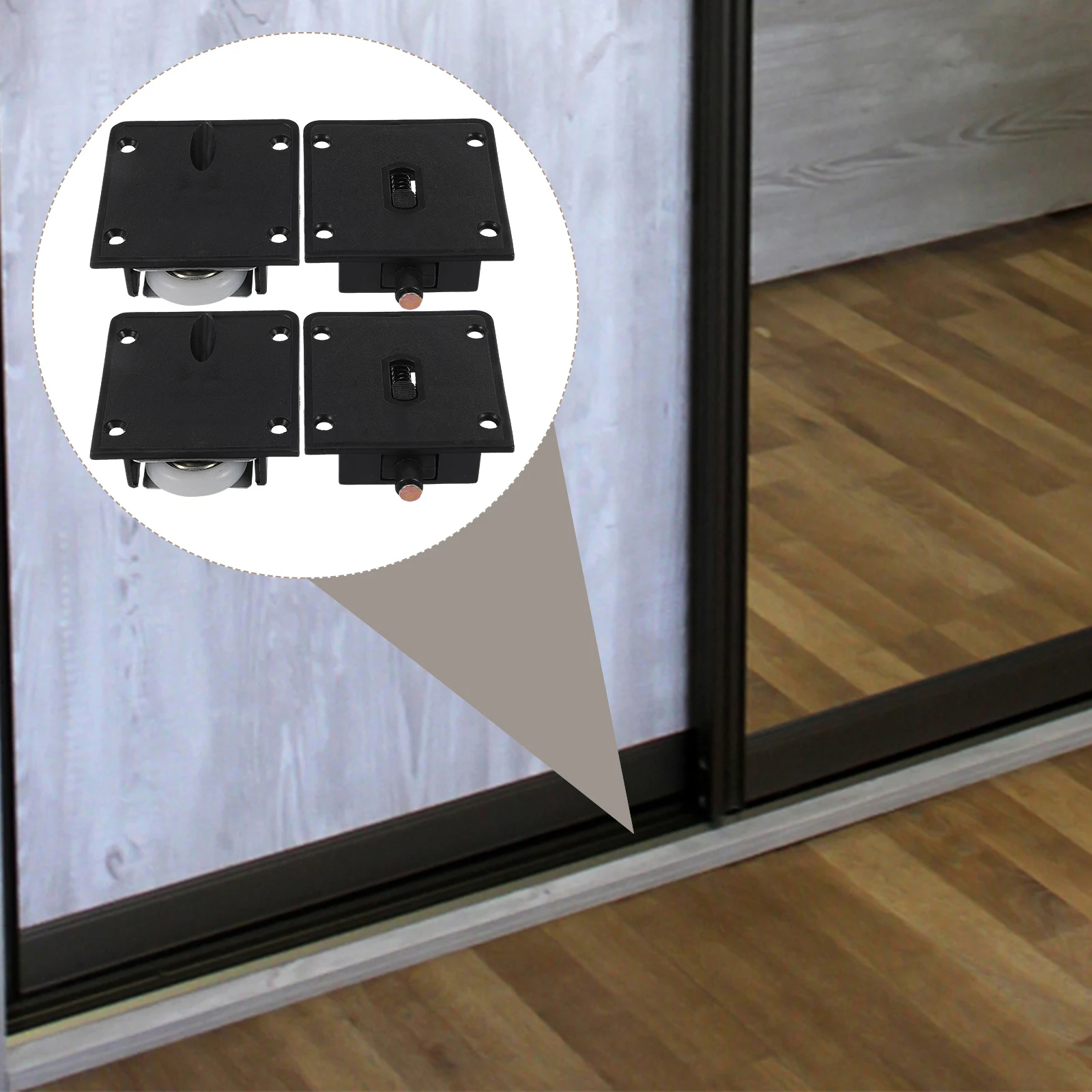 

10pcs Cabinet Guide Mute Sliding Pulley Durable Gate Roller Sliding Door Wheels Home Crafts Door Accessories Heavy Duty Glass